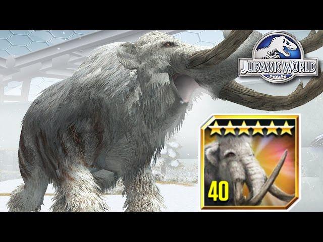 Max Level Woolly Mammoth Feeding | Jurassic World - The Game The Woolly Mammoth Update