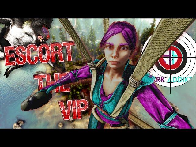 I PROTECTED ARK ADDIKT IN: ESCORT THE VIP - PVP COLLAB - Ark Survival Evolved