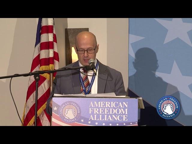 Peter Wood at American Freedom Alliance conference 2017