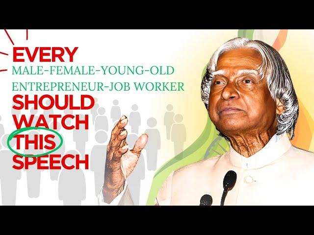 a.p.j abdul kalam speech for Indian entrepreneurs | with big subtitle | indian speech.