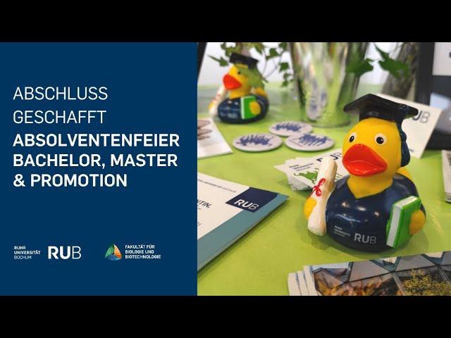 Abschlussfeier 2023 Bachelor, Master & Promotion | Ruhr-Uni Bochum | Biologie