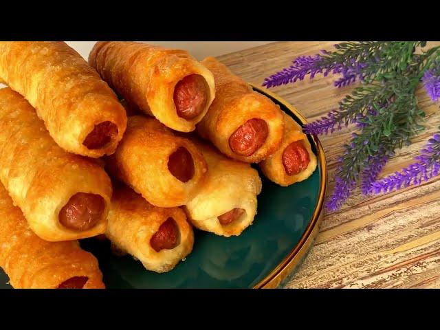 СОСИСКИ В ТЕСТЕ. Казакша рецепт. Вкус детство. Сосиска в тесте