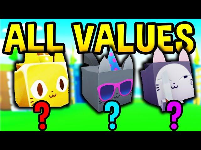 ALL Pet Simulator X PET VALUES in Pet Simulator X