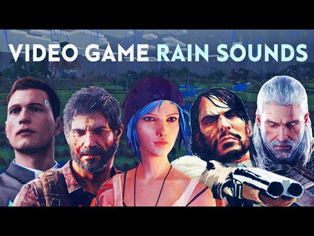 16 Minutes of RAIN SOUNDS in 50 GAMES (Unintentional ASMR)