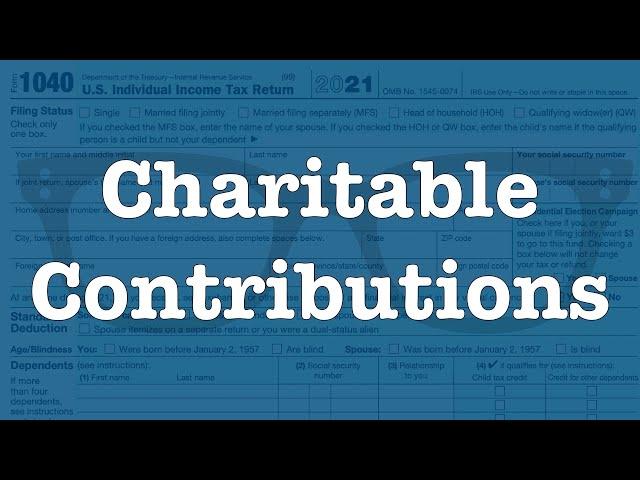 Deducting Charitable Contributions