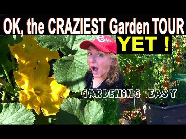 Garden Tour Easy TIPS Growing Vegetables Container Gardening Tomato-LARGE Harvest-Compost in Place