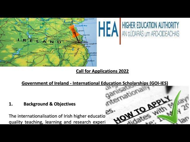 Government of Ireland  International Education Scholarships for International students (GOI-IES)