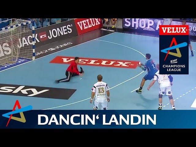 Breakdancing Landin - Kiel goalkeeper stops a penalty in crazy way | VELUX EHF Champions League