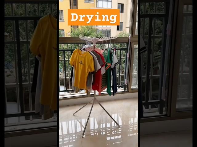 Space-Saving Balcony Clothes Drying Rack - Must-Have Home Goodie #modernspacesavers  #clothesdryer