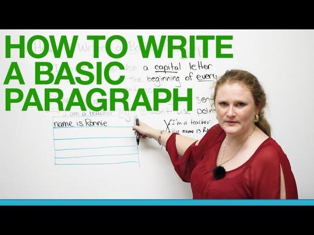 How to write a basic paragraph