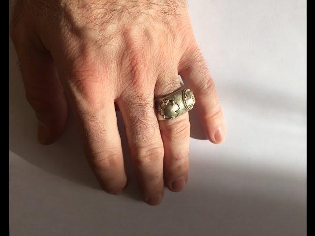 Men's Silver Byzantine Ring, Biker  Rocker Ring. USA Handcrafted by Lugdun Artisans