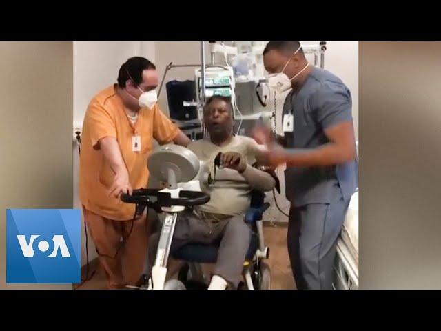 Brazilian Football Legend Pele Works Out in Sao Paulo Hospital