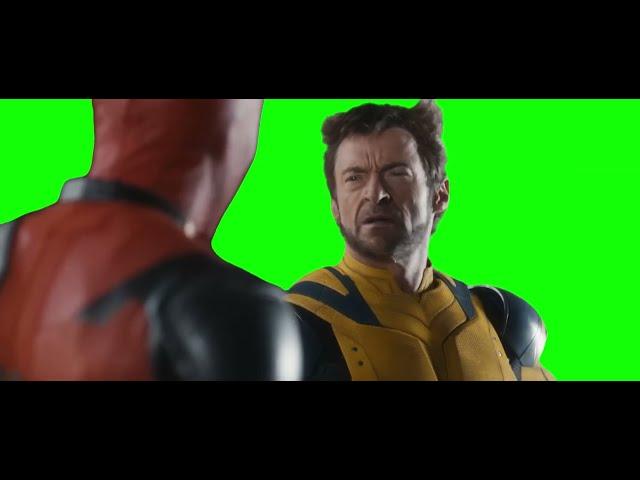 Deadpool saying "NO CAP!" to Wolverine meme - Deadpool & Wolverine - Green Screen