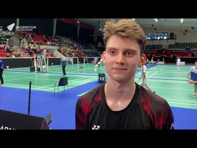 William Bøgebjerg efter vild U17-finale i herresingle: Gør det endnu bedre at vinde, når det er tæt