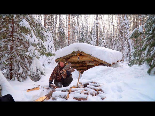 SURVIVE AN EXTREMELY FROSTY NIGHT IN A COZY LOG CABIN. BATH DAY