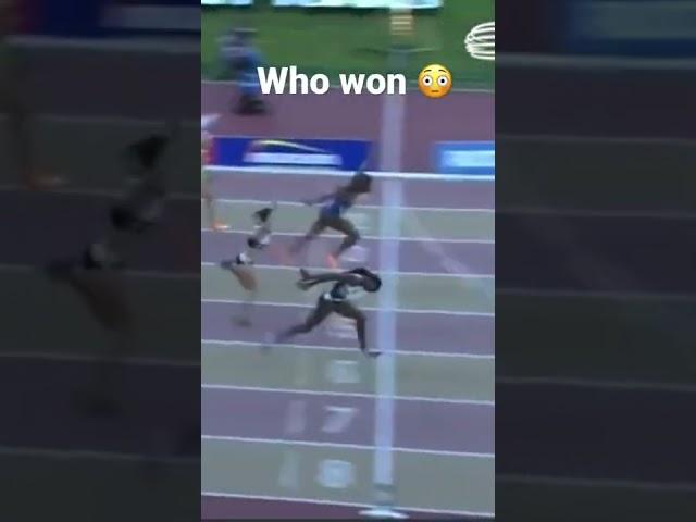  this race came down to the line between  and   the ending is funny #trackandfield