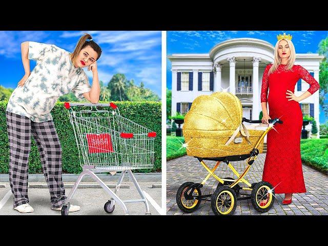 RICH PREGNANT VS BROKE PREGNANT || Funny Situations And Awesome Moments by 123 GO!