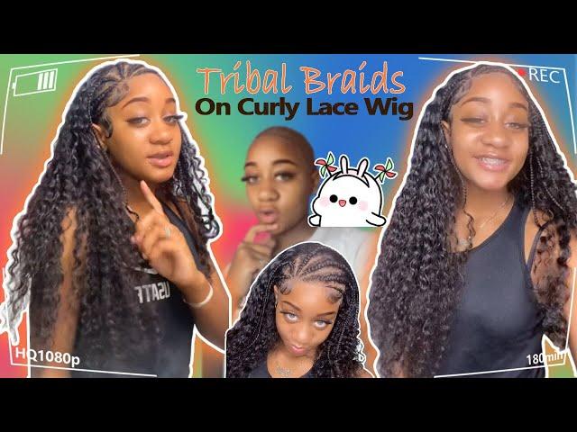 Half Feedin/Tribal Braids On Curly Hair! Scalp HD Lace Front Wig Ft. #ULAHAIR Review