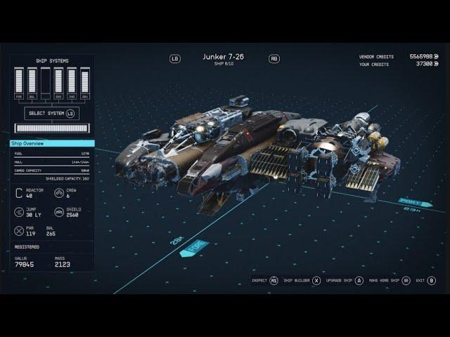 Azzy Builds STARFIELD Junker ship step by step guide