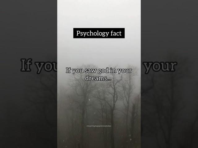 If you saw god in your dream... | psychology factzzz #shorts