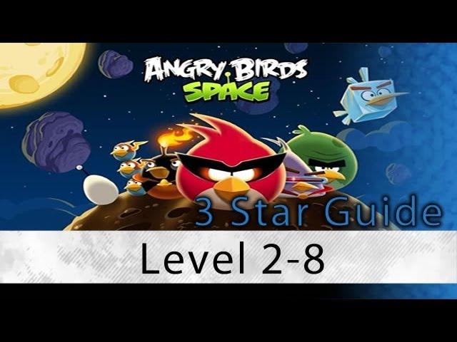 Angry Birds Space - Level 2-8 - 3 Star Walkthrough Cold Cuts | WikiGameGuides