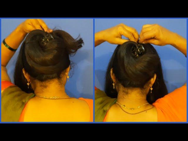 Simple Quick Low Bun Juda Hairstyles by Anjali Borade  2021