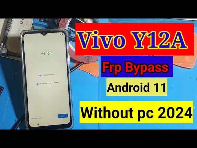 Vivo Y12A Frp Bypass Android 11 Without pc 2024 | Vivo V2102 Frp Google account unlock New Method