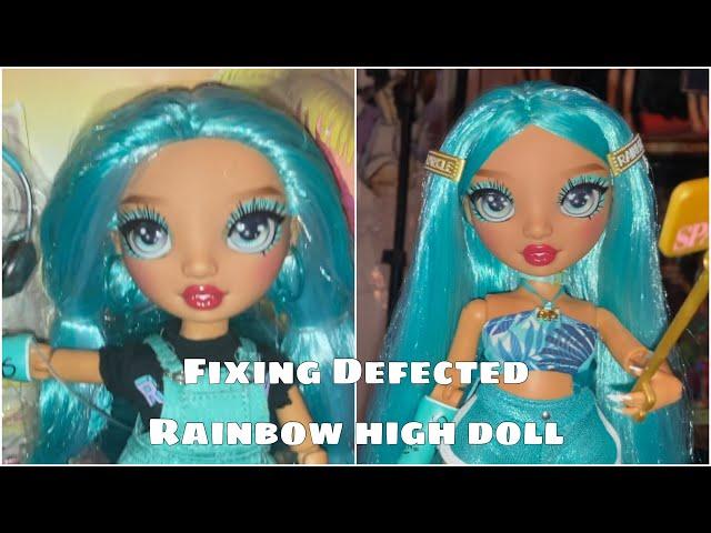 RAINBOW HIGH NEEDS TO WORK ON THEIR QUALITY CONTROL | BLU BROOKS DOLL TRANSFORMATION VIDEO