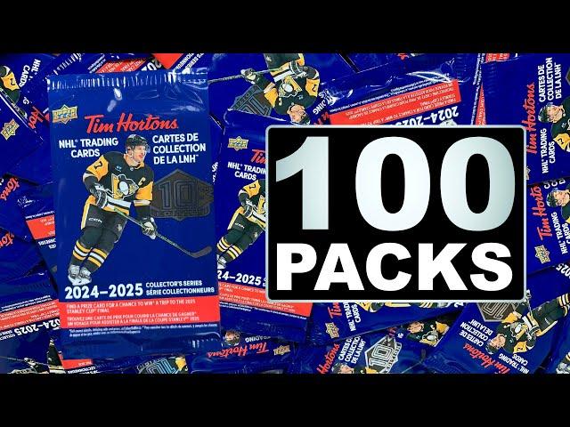 Opening 100 Packs of 2024-25 Upper Deck Tim Hortons Hockey Cards - NHL Trading Cards