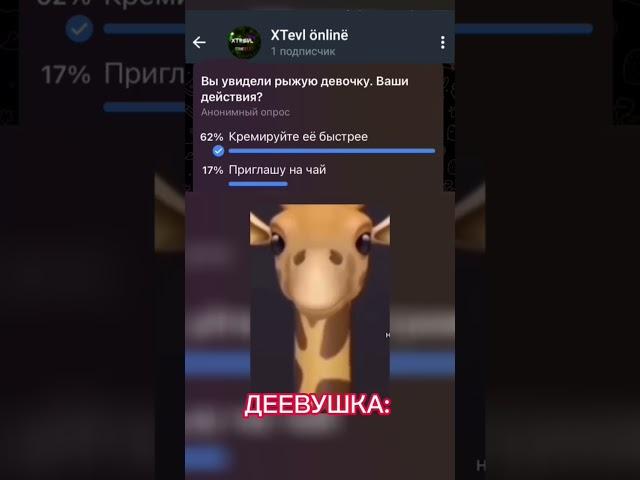 анонимный опрос. Вы увидели рыжую девочку. Ваши действия?#рекомендации #опросы #телеграм #подпишись