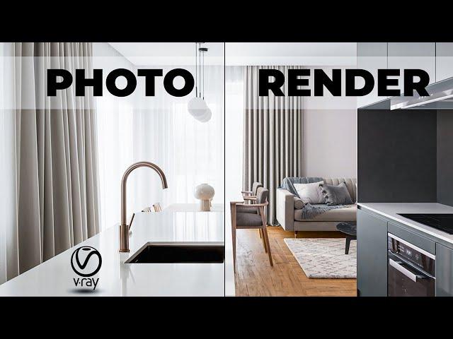 3ds max interior rendering tutorial | Vray | post-production