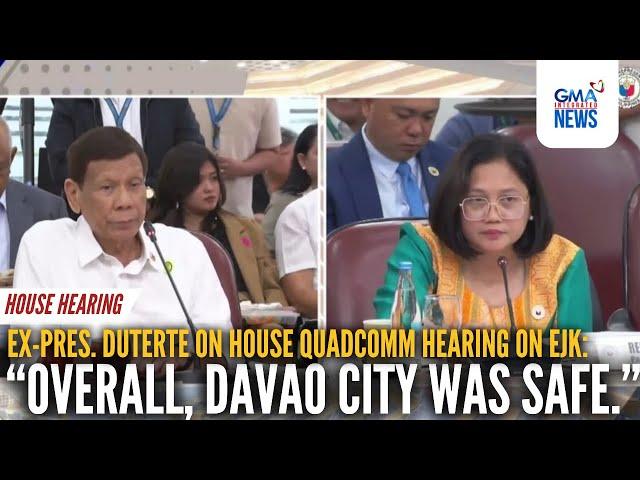 Dating Pangulong Duterte - "Overall, Davao City was safe" | GMA Integrated News