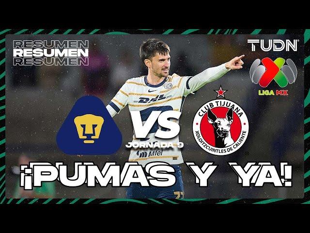 HIGHLIGHTS | Pumas vs Tijuana | Liga Mx -AP2024 - J9 | TUDN