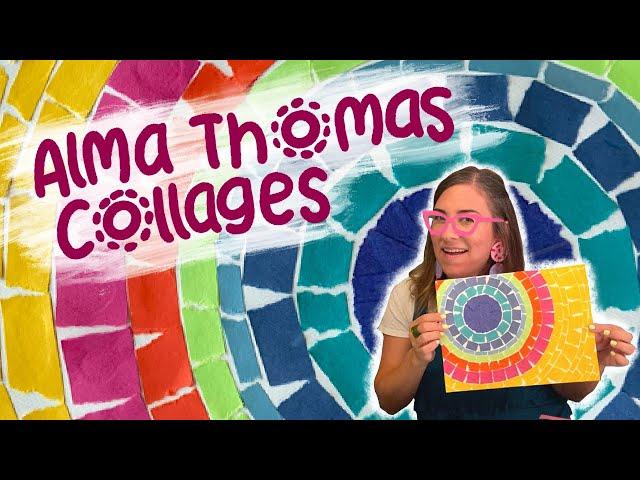 Alma Thomas Collage for Kids - Step by Step Lesson!