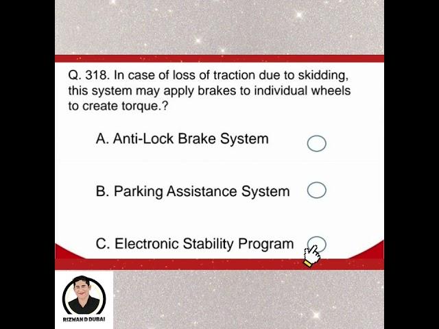 Drive Dubai Mock Test English Part#64S