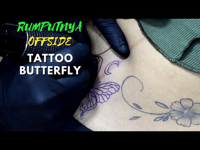 ternyata bikin keram si jony / butterfly tattoo on feminine