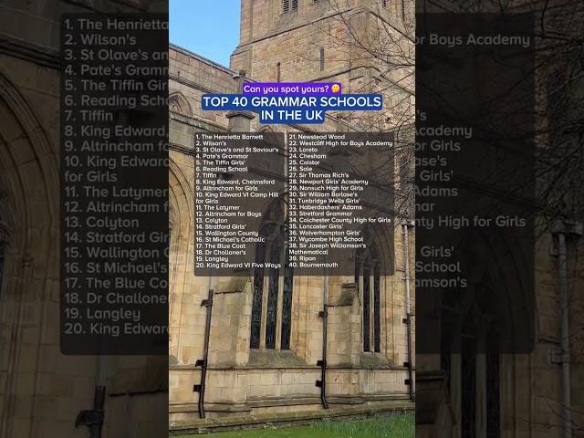 Where does your grammar school rank?? #londonstudents #grammerschool  #applicaaone #sixthform #gcse