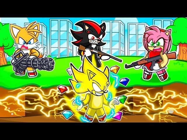 HUNTERS vs SUPER SONIC SPEEDRUNNER in Roblox!