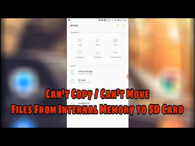 Can't copy / Can't move files from internal storage to SD Card [FIXED] 2019 | Working 100%|