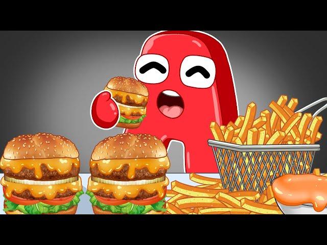 Convenience Store Burger & Fries | Mukbang Alphabet Lore Cooking x Mukbang ASMR | Animación española