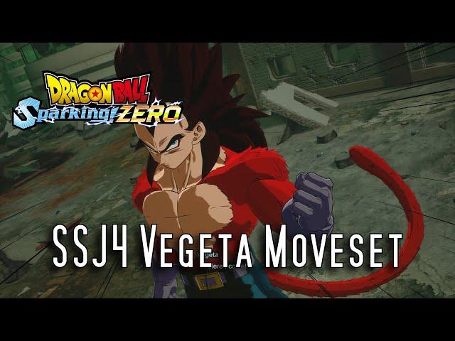 Dragon Ball Sparking ZERO Super Saiyan 4 Vegeta Moveset