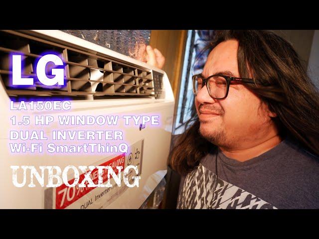 LG LA150EC 1.5 HP Window Type Dual Inverter Unboxing and SmartThinQ WiFi Connection│Water Snake 101