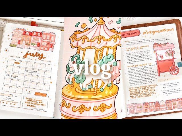 Art & Planning Vlog 005  Patreon Carnival Kit, Bullet Journaling and Hobonichi Spreads