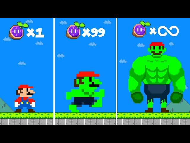 Super Mario Bros. but Every Seed Powerups make Mario Muscle HULK | Game Animation