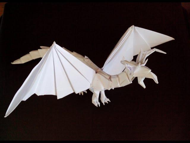 Как сделать дракона оригами, dragon origami (Tadashi Mori)