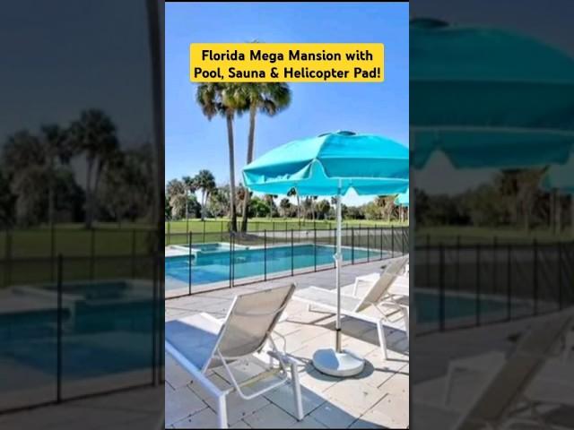 Florida Mega Mansion with Pool, Sauna & Helicopter Pad! #apt #brunomars #shorts