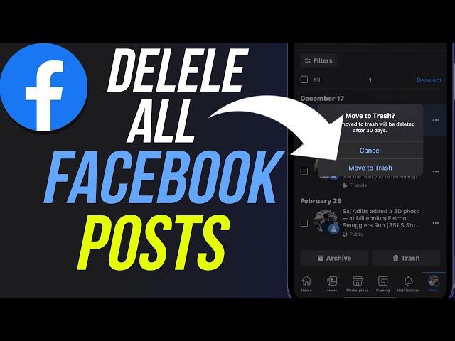 How To Delete All Posts On Facebook