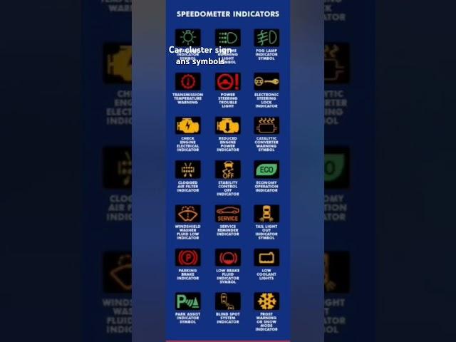 Car sign and symbols #carsign #carsymbols #signs #music #cluster #techdecode #automobile #machenic
