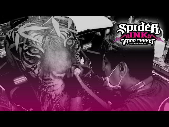 GO BIG! FULL BACK REALISTIC TIGER - Spider Ink Phuket