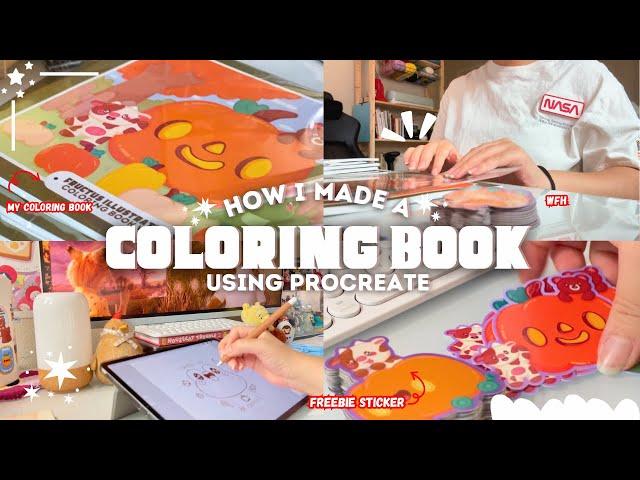 How I Made My Coloring Book Using Procreate | Behind The Scenes Art Studio Vlog